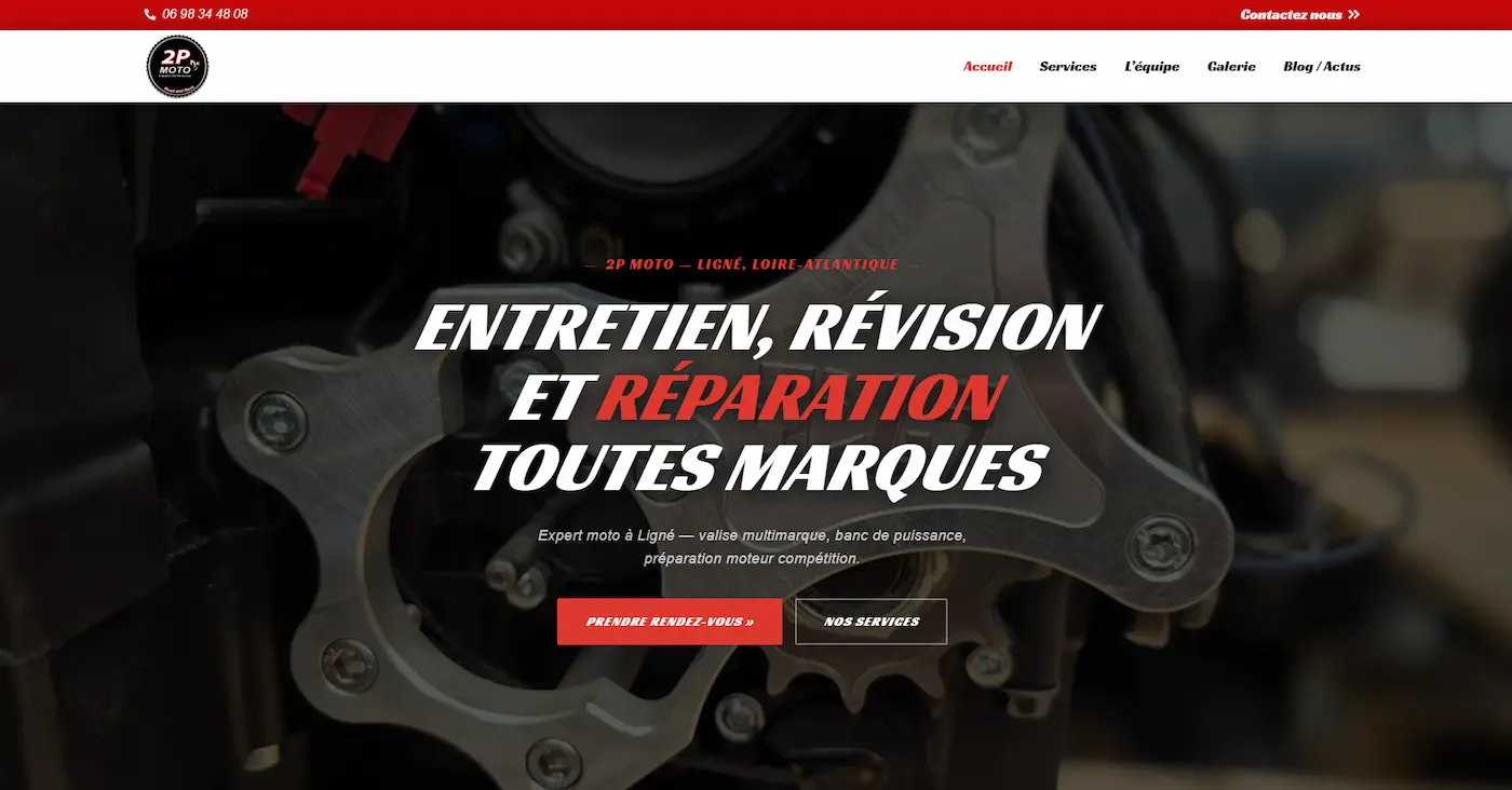 Capture du site [2P Moto]