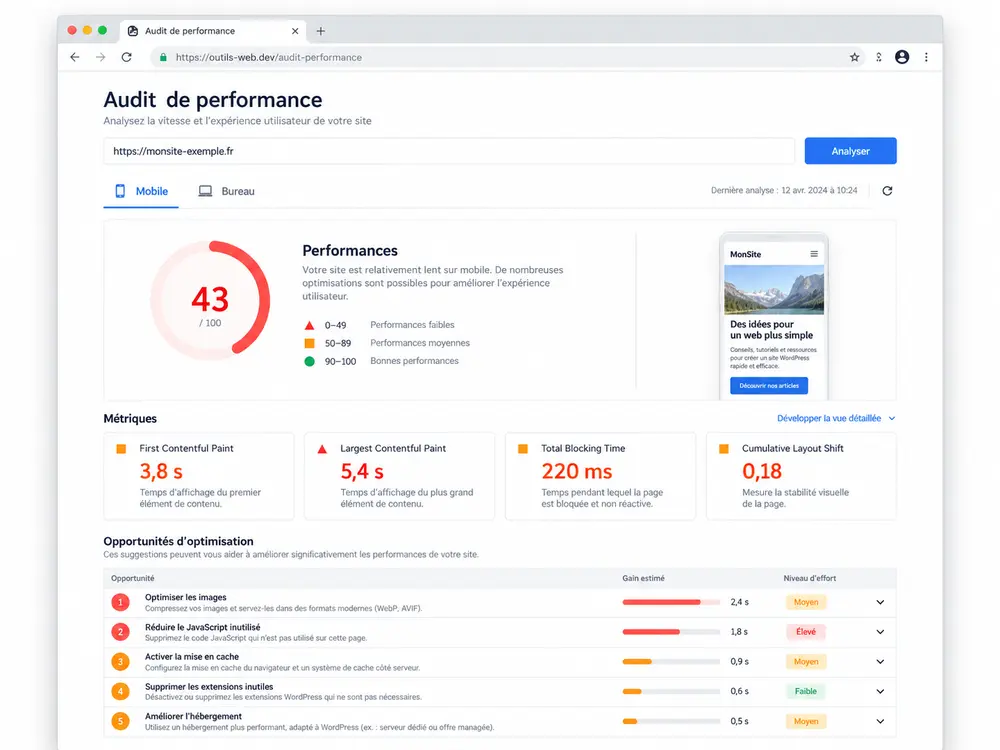 Optimiser la vitesse de chargement des pages